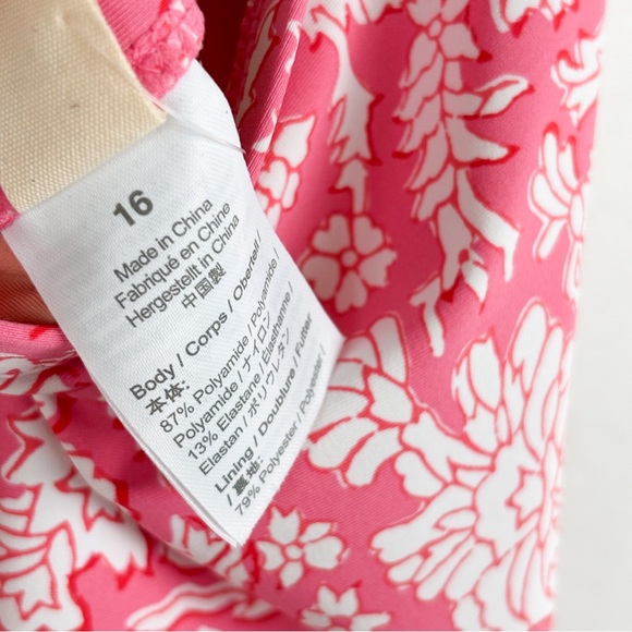 FINAL SALE! NWT J. Crew Pink Floral Halter Swimsuit 
Sz 16 - Picture 12 of 12